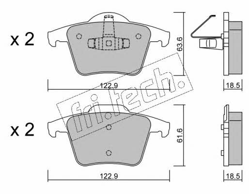 Fri.tech 704.0 Brake Pad Set, disc brake 7040