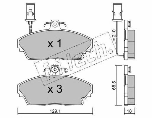 Fri.tech 705.0 Brake Pad Set, disc brake 7050