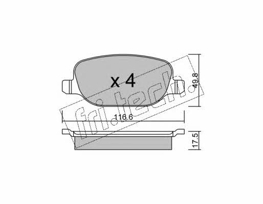 Fri.tech 720.0 Brake Pad Set, disc brake 7200