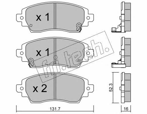 Fri.tech 766.0 Brake Pad Set, disc brake 7660