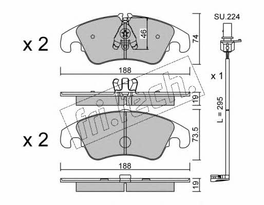 Fri.tech 791.4W Brake Pad Set, disc brake 7914W