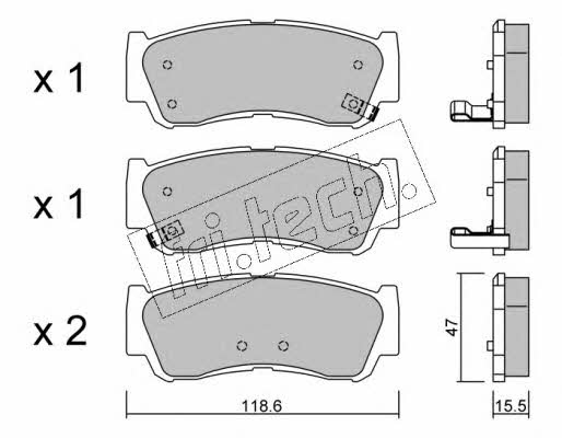 Fri.tech 804.0 Brake Pad Set, disc brake 8040