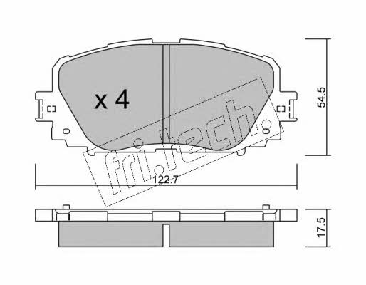 Fri.tech 836.0 Brake Pad Set, disc brake 8360