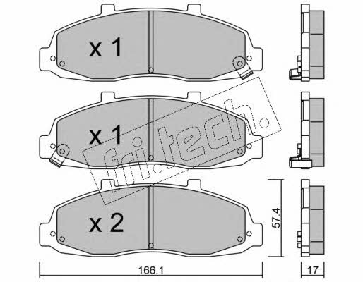 Fri.tech 874.0 Brake Pad Set, disc brake 8740