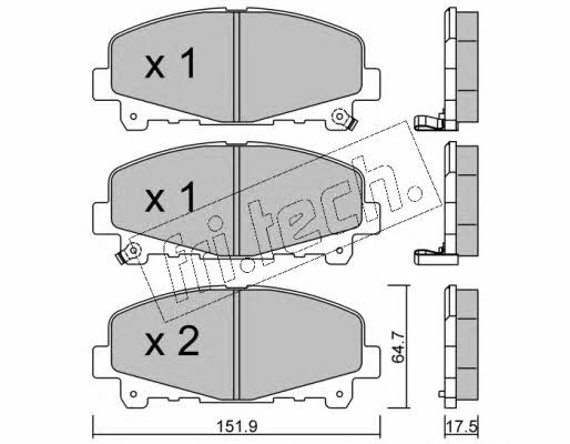 Fri.tech 884.0 Brake Pad Set, disc brake 8840