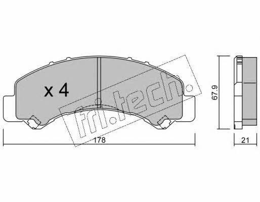 Fri.tech 941.0 Brake Pad Set, disc brake 9410