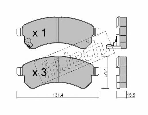 Fri.tech 946.0 Brake Pad Set, disc brake 9460