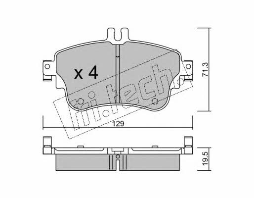 Fri.tech 980.0 Brake Pad Set, disc brake 9800