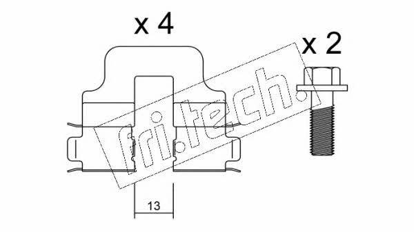 Fri.tech KIT.026 Mounting kit brake pads KIT026