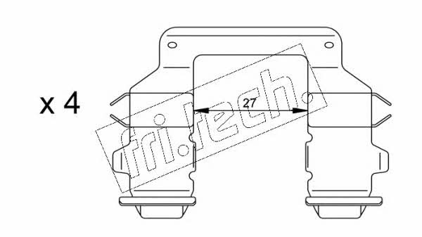 Fri.tech KIT.054 Mounting kit brake pads KIT054