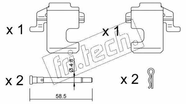 Fri.tech KIT.066 Mounting kit brake pads KIT066