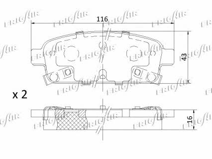 Brake Pad Set, disc brake Frig air PD07.501