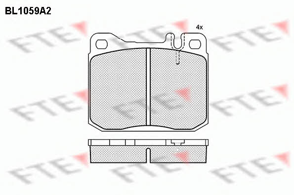 FTE BL1059A2 Brake Pad Set, disc brake BL1059A2