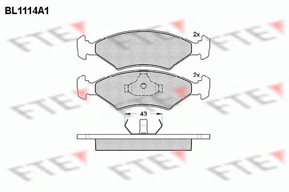 FTE BL1114A1 Brake Pad Set, disc brake BL1114A1
