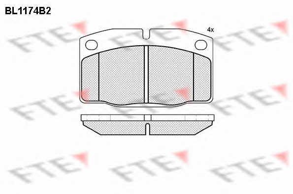 FTE BL1174B2 Brake Pad Set, disc brake BL1174B2
