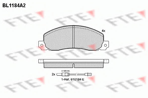 FTE BL1184A2 Brake Pad Set, disc brake BL1184A2