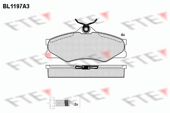 FTE BL1197A3 Brake Pad Set, disc brake BL1197A3