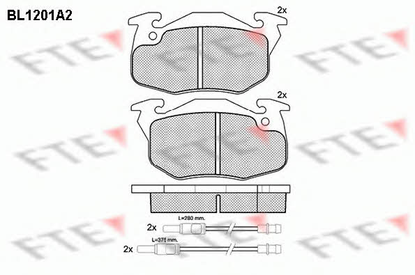 FTE BL1201A2 Brake Pad Set, disc brake BL1201A2