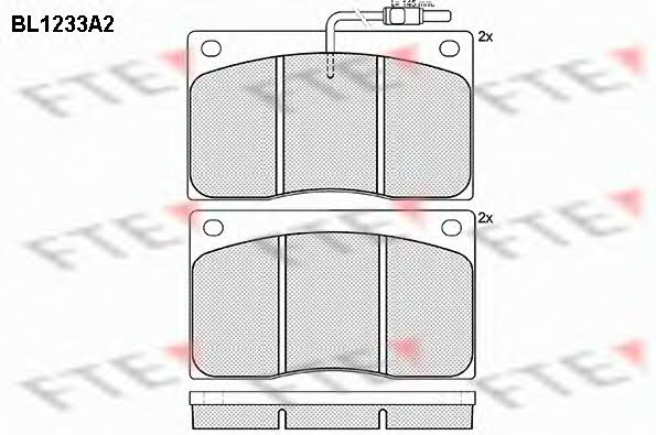 FTE BL1233A2 Brake Pad Set, disc brake BL1233A2