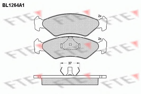 FTE BL1264A1 Brake Pad Set, disc brake BL1264A1