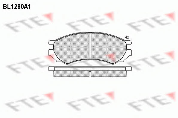 FTE BL1280A1 Brake Pad Set, disc brake BL1280A1