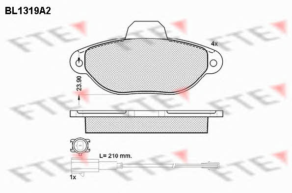 FTE BL1319A2 Brake Pad Set, disc brake BL1319A2