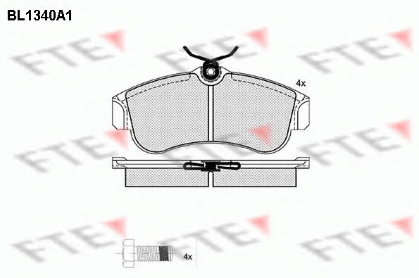 FTE BL1340A1 Brake Pad Set, disc brake BL1340A1