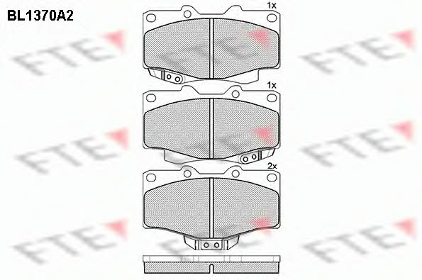 FTE BL1370A2 Brake Pad Set, disc brake BL1370A2