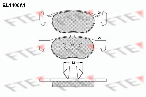 FTE BL1406A1 Brake Pad Set, disc brake BL1406A1