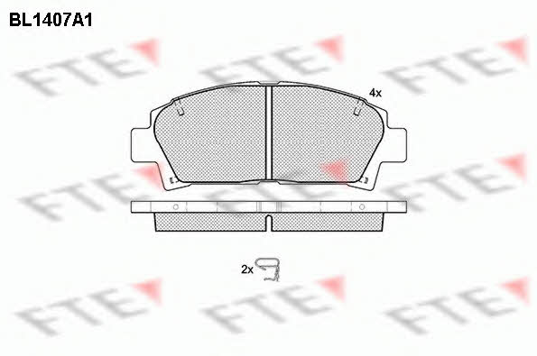 FTE BL1407A1 Brake Pad Set, disc brake BL1407A1