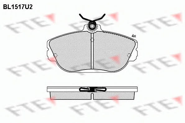 FTE BL1517U2 Brake Pad Set, disc brake BL1517U2