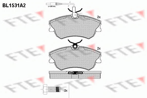 FTE BL1531A2 Brake Pad Set, disc brake BL1531A2