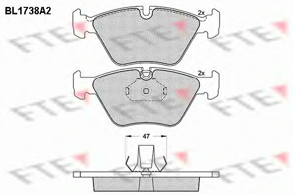 FTE BL1738A2 Brake Pad Set, disc brake BL1738A2