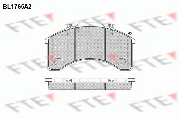 FTE BL1765A2 Brake Pad Set, disc brake BL1765A2
