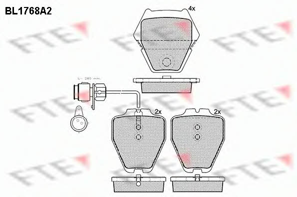 FTE BL1768A2 Brake Pad Set, disc brake BL1768A2