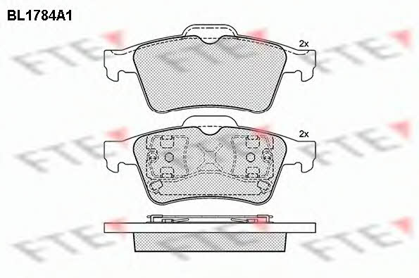 FTE BL1784A1 Brake Pad Set, disc brake BL1784A1