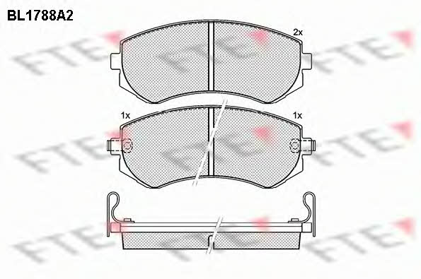 FTE BL1788A2 Brake Pad Set, disc brake BL1788A2