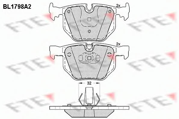 FTE BL1798A2 Brake Pad Set, disc brake BL1798A2