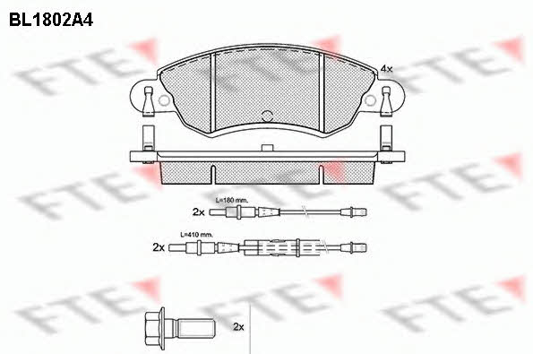 FTE BL1802A4 Brake Pad Set, disc brake BL1802A4