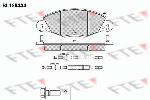 FTE BL1804A4 Brake Pad Set, disc brake BL1804A4
