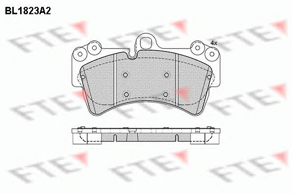 FTE BL1823A2 Brake Pad Set, disc brake BL1823A2