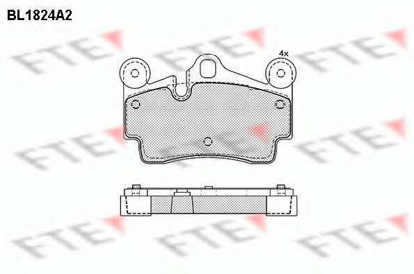 FTE BL1824A2 Brake Pad Set, disc brake BL1824A2