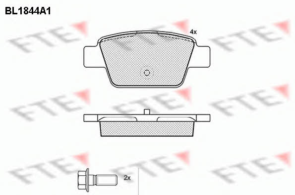 FTE BL1844A1 Brake Pad Set, disc brake BL1844A1
