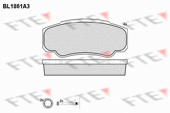 FTE BL1861A3 Brake Pad Set, disc brake BL1861A3