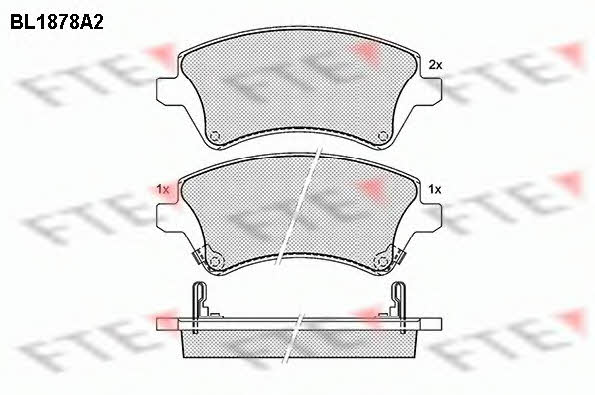 FTE BL1878A2 Brake Pad Set, disc brake BL1878A2