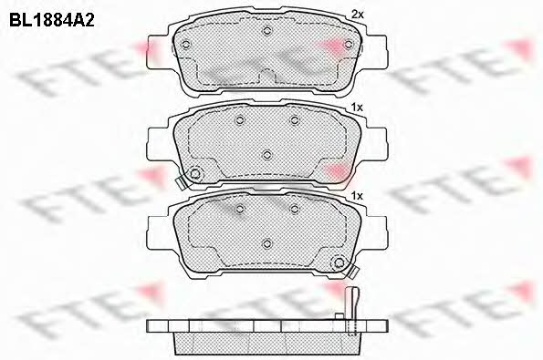 FTE BL1884A2 Brake Pad Set, disc brake BL1884A2