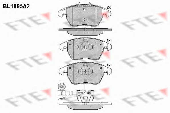 FTE BL1895A2 Brake Pad Set, disc brake BL1895A2