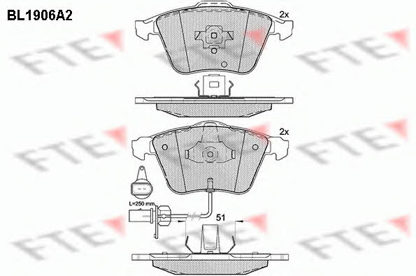 FTE BL1906A2 Brake Pad Set, disc brake BL1906A2