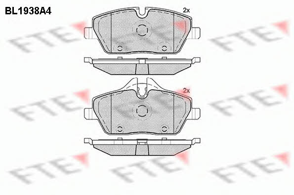 FTE BL1938A4 Brake Pad Set, disc brake BL1938A4