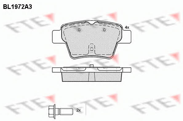 FTE BL1972A3 Brake Pad Set, disc brake BL1972A3